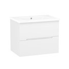 ELIO комплект мебели 65см, тумба подвесная, 2 ящика + умывальник мебельный арт i3207(2), белый глянец