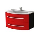 Тумба для ванной с умывальником  красная Vanessa Botticelli Vn-90